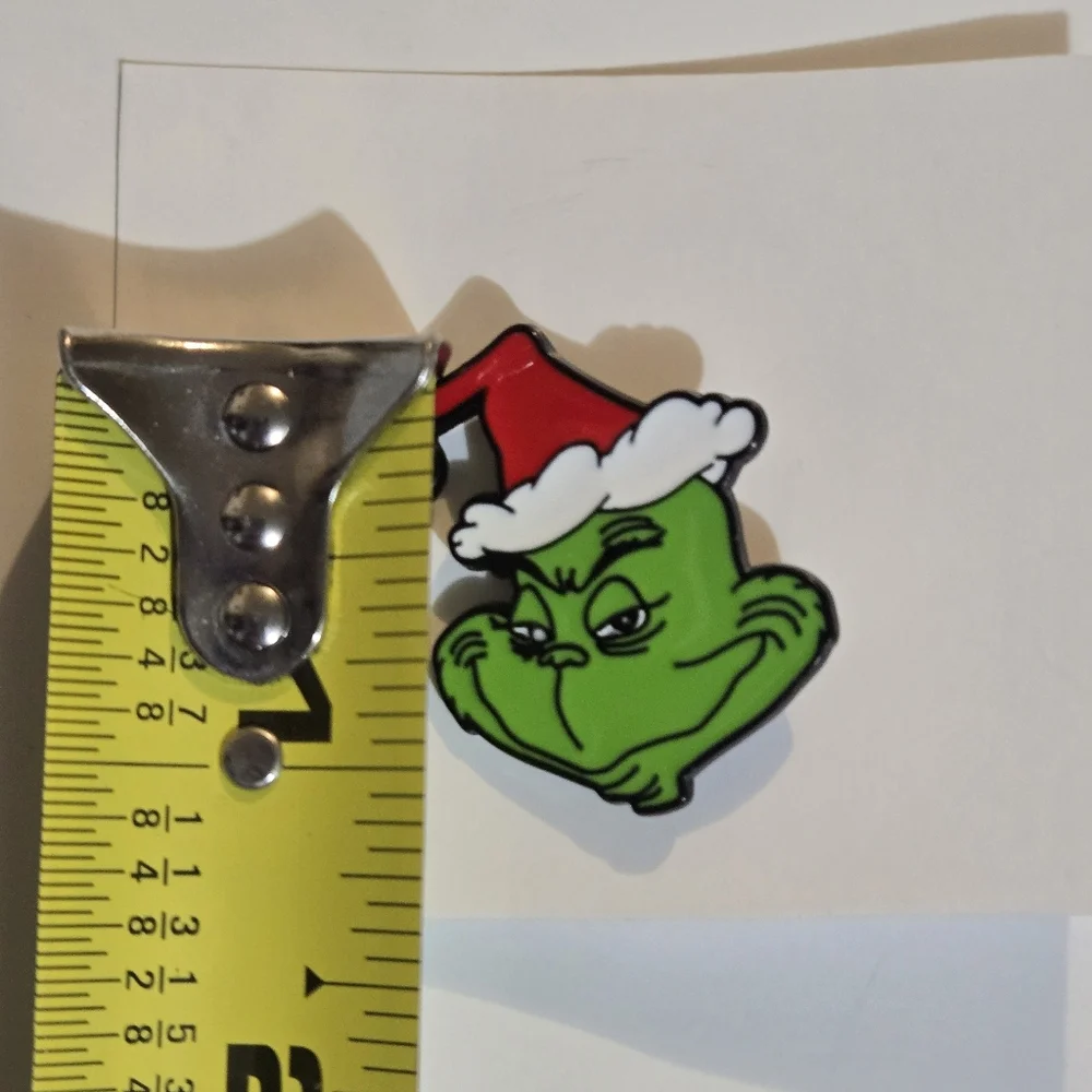 Grinch Enamel Pin with Santa Hat